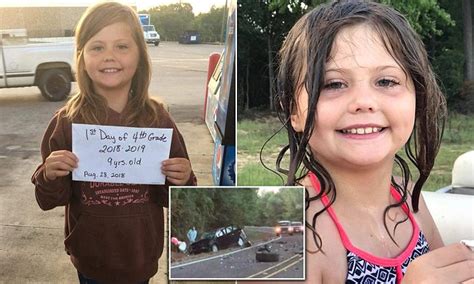 Nine Year Old Girl Killed In Crash Minutes After Taking Her First Day Of School Picture Daily