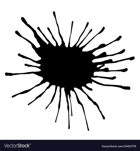 Ink Blot On White Royalty Free Vector Image Vectorstock