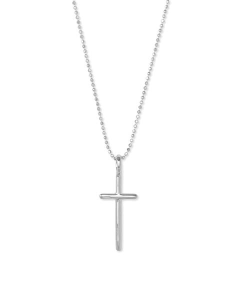 Cross Charm Pendant Necklace In Sterling Silver Kendra Scott
