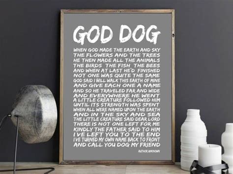 God Dog Poem Art Print