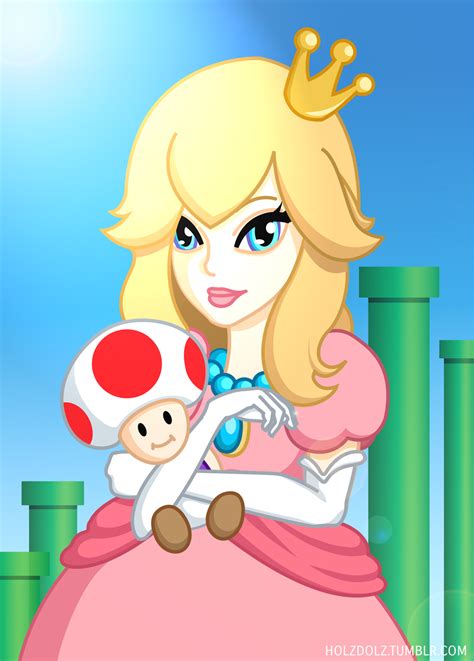 Peach And Toad By Holzdolz On Deviantart
