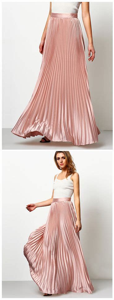 Pink Pleated Maxi Skirt Diva Clothes Fashion Beautiful Skirts