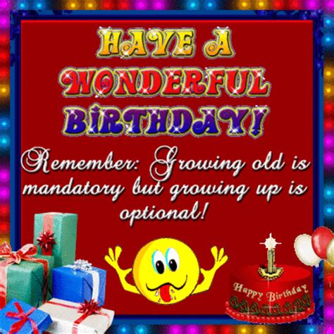 It is a beautiful and lovely day in your life. Have A Wonderful Birthday Smiley. Free Funny Birthday ...