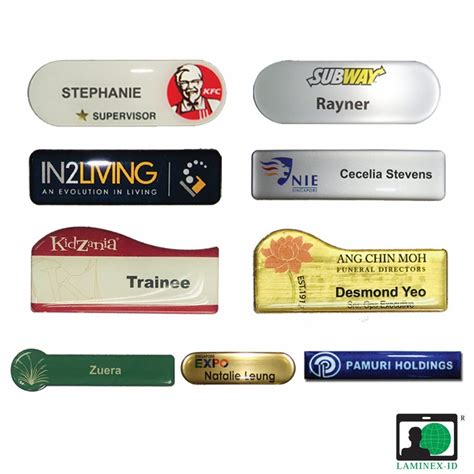 Customised Plastic Name Tags Printing With Epoxy Magnet Identity
