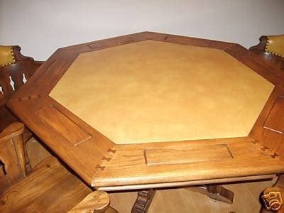 Rare 1970's vintage romweber viking oak poker table with 7 chairs / 7 stations. ROMWEBER VIKING OAK POKER TABLE & 7 CHAIRS | #44316257