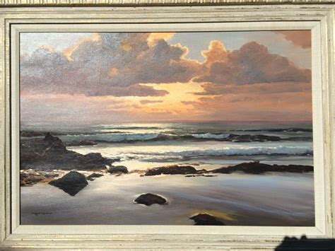 Silver Sands Sunset Robert Wood Painting Paintings And Prints