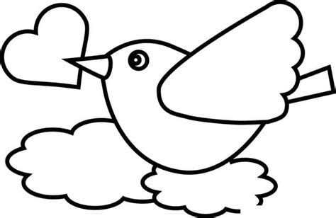 Bird And A Heart Coloring Page Download Print Or Color Online For Free