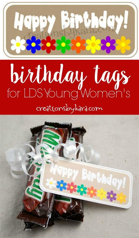 Maybe you would like to learn more about one of these? LDS young women's birthday tags