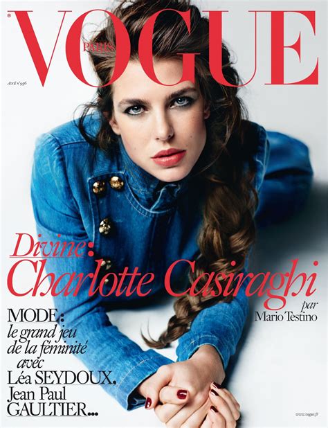 Charlotte Casiraghi Vogue Paris Magazine April 2015 Issue