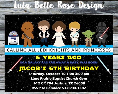 Pin by Kristi Wadsworth on Invites | Star wars invitations, Star wars