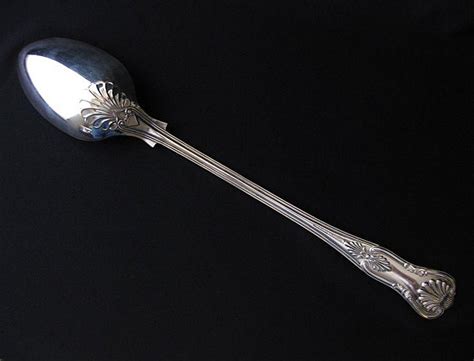 Vintage Signed Epns Sheffield Silver Stuffing Or Basting Spoon From