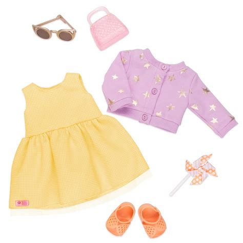 Our Generation Fashion Outfit With Accessories For 18 Dolls Sunshine And Stars Our Generation