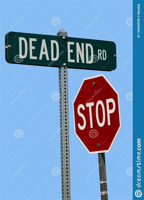 Humorous Dead End Road With Stop Sign Stock Photo Image Of Service