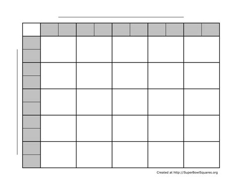 Printable Super Bowl Squares Template Excel Printable Templates