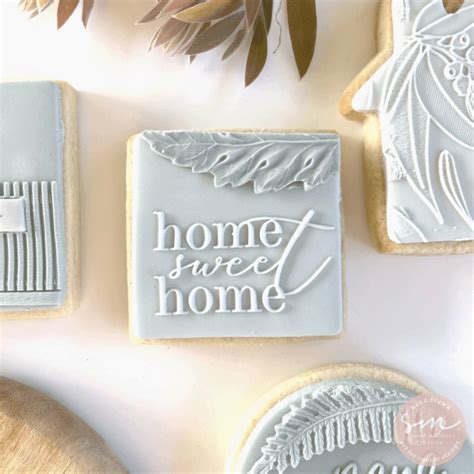 Home Sweet Home Cookie Stamp Texture And Embossing From Cake Thrive Uk
