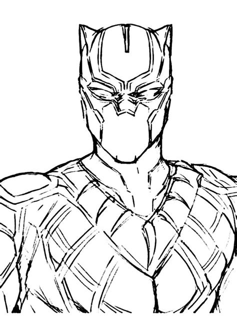black panther cat coloring page | Black panther drawing, Marvel art