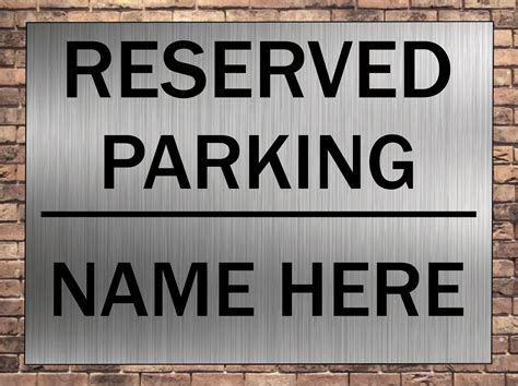 Personalised Reserved Parking Sign