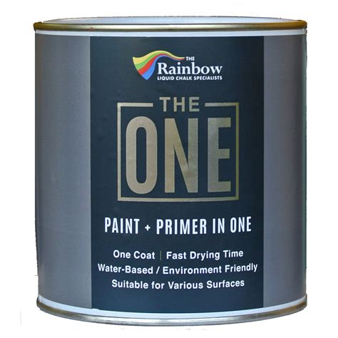 The One One Coat Paint And Primer 250ml Satin Finish Rainbow Chalk