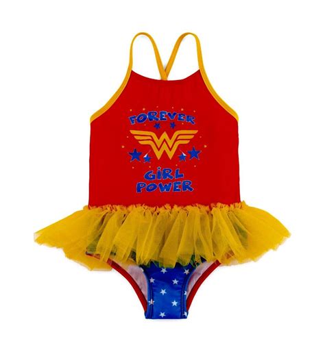 Warner Bros Girls Wonder Woman Swimsuit On Mercari Women Swimsuits