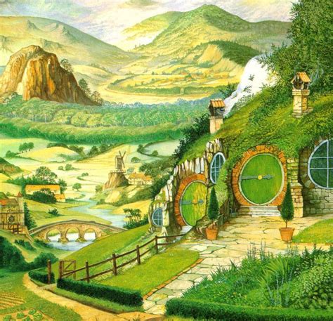 The Shire Roger Garland Hobbit Art Lord Of The Rings The Hobbit
