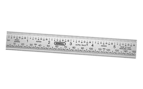 General Tools 6 Stainless Marking Rule Mm 32nds