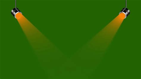 Orange Stage Lights On And Off Green Screen Overlay Motion Graphics 4k