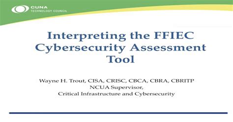 Interpreting The Ffiec Cybersecurity Assessment Tool › Cuna › Assets