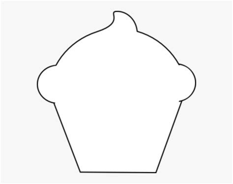 28 Collection Of Cupcake Outline Clipart Black And Outline Cupcake