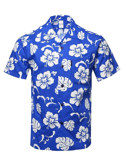 FashionOutfit Men S Casual Beach Hawaiian Tropical Print Button Down