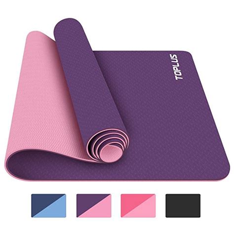 toplus yoga mat classic 1 4 inch thick pro yoga mat eco friendly non slip fitness exercise mat