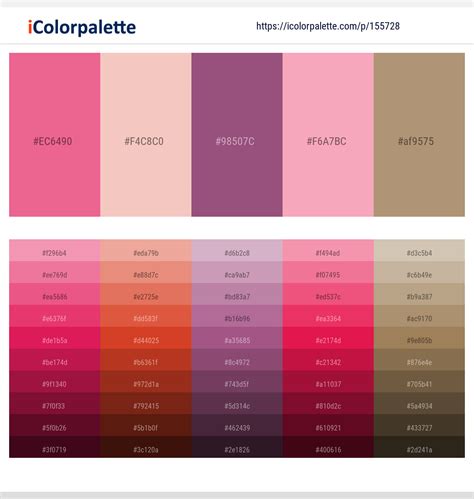 Pink Color Palettes Curated Collection Of Color Palettes