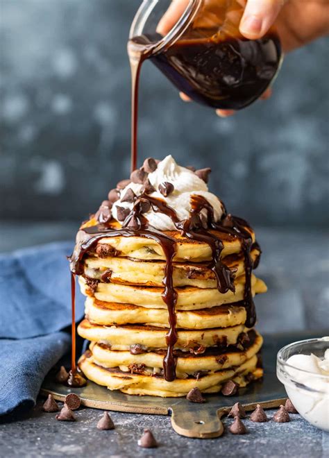 Chocolate Chip Pancakes Recipe With Chocolate Syrup Video