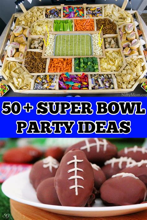 50 Football Party Ideas Super Bowl Party Ideas Like Football Shaped Foods Snack Stadiums And