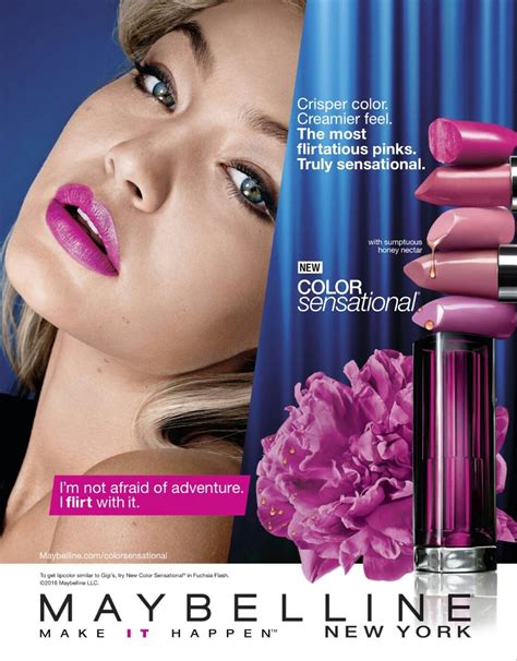 Gigi Hadid Maybelline New York Cosmetics Color Sensational Lipsticks