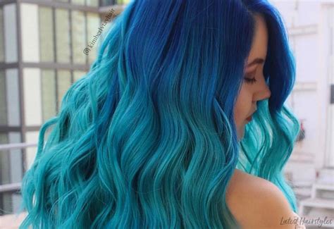To achieve this hue, the hair should be lightened to a very light blonde before applying the pink color. 25 Examples of Blue Ombre Hair Colors Trending in 2019
