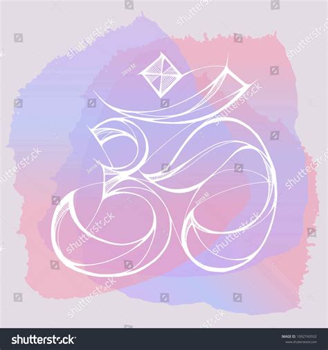 Brush Strokes And Symbol Ohm Vector Hand Drawn Royalty Free Stock