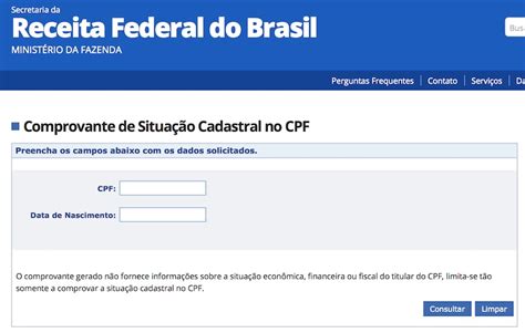 New Cpf Receita Federal CertidãO Simple Proceso