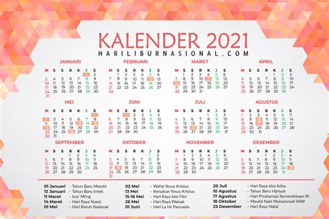 Hari Libur Nasional Tanggalan 2021 Download 33 36 Template Kalender