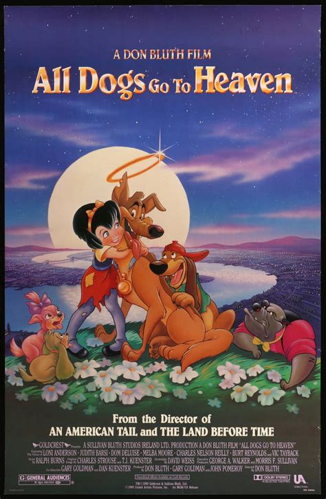All Dogs Go To Heaven 1989 Original One Sheet Movie Poster Original