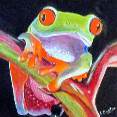 Frog 3 Painting By Susan Duxter Fine Art America