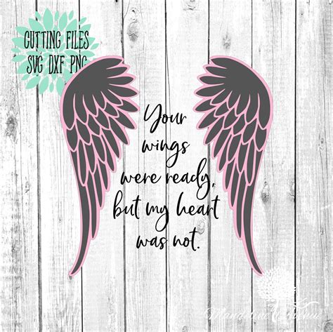 Youre Wings Were Ready Svg Angel Wings Sympathy Svg Etsy Angel