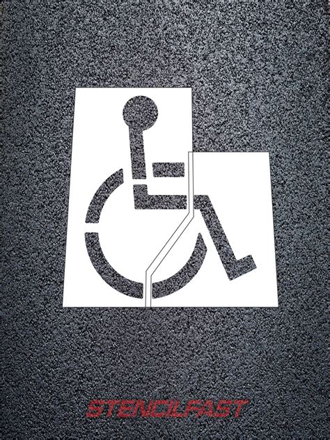 72 Handicap Symbol 2 Pc Stencil Stencil Fast