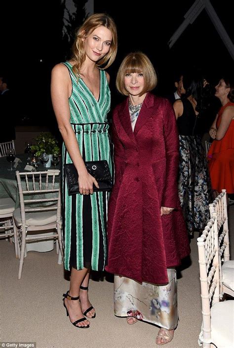 Lean And Slender Karlie Kloss Towered Over Vogue Editor In Chief Anna Wintour At The Cfdavogue