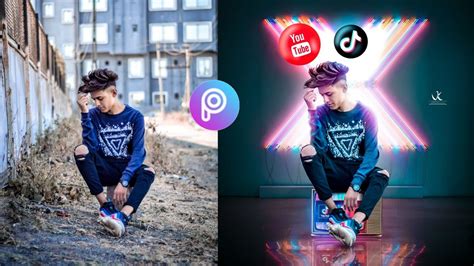 Youtube Vs Tiktok Photoediting Step By Step In Hindi By Vk Editz Youtube