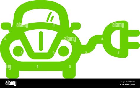 Green Ecological Electric Car Sign Stock Vector Image And Art Alamy