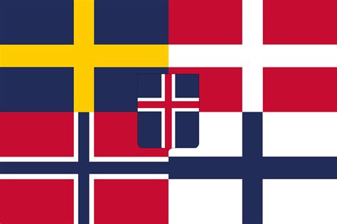 Flag Of A Nordic Union Led By Iceland Vexillology