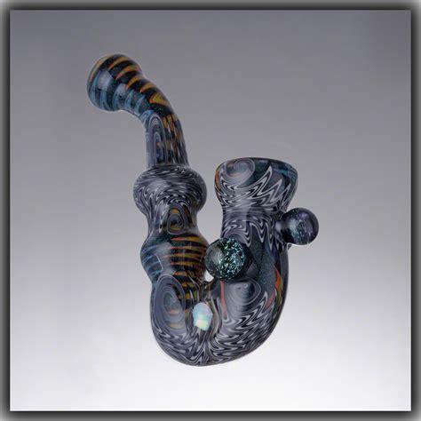 Taylor Sims Double Layer Sherlock Glass Bongs Heady Glass Glass Art