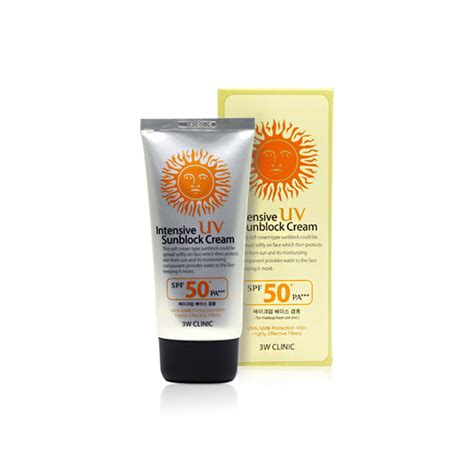 3w clinic bb cream uv sunblock spf 50. 3w Clinic Intensive UV Sunblock Cream SPF 50 - Skin ...
