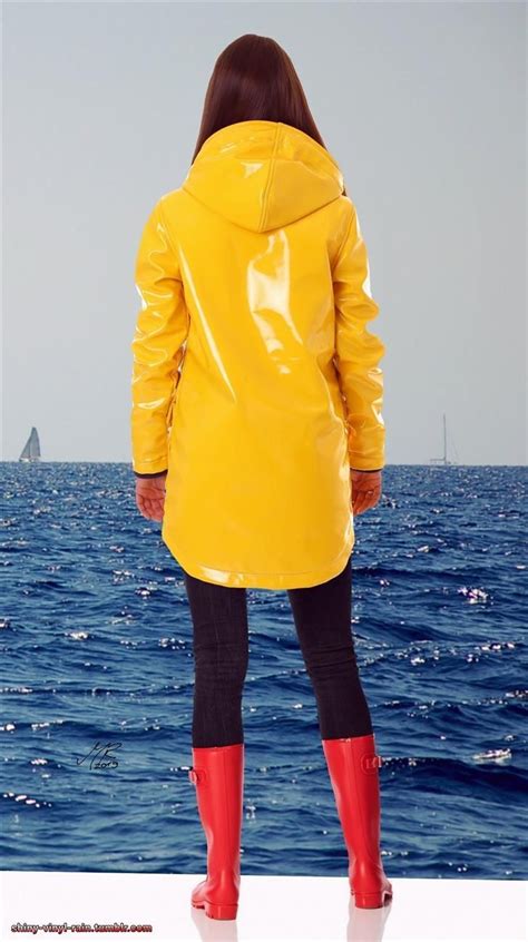 regenmantel and gummistiefel 34 1 vinyl raincoat pvc raincoat yellow raincoat rainwear girl