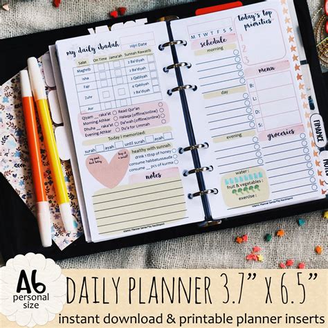 Islamic Daily Planner By Kecilmamil Personal Size Printable Daily